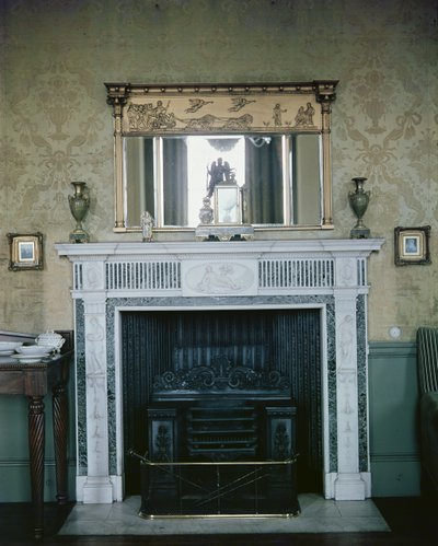 Fireplace and mirror, c.1810 by English School